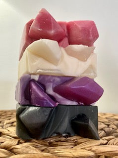 Handmade Artisan Crystal Soap / Black Tourmaline / Amethyst / Rose Quartz / Clear Quartz