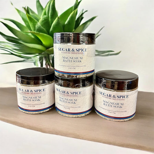 Magnesium Bath Soak – Lemongrass & Lemon Essential Oils