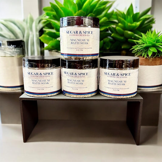 Magnesium Bath Soak – Lemongrass & Lemon Essential Oils