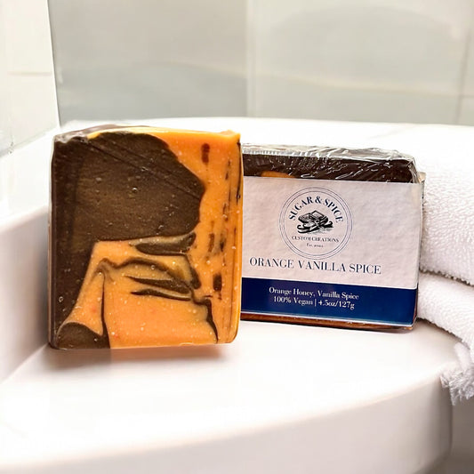Orange Vanilla Spice Handmade Soap Bar
Vegan Natural Soap with Essential Oils
Artisan Vegan Soap for Sensitive Skin