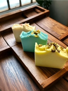 Jasmine, Chamomile, Flower Shop Handmade Vegan Soap with Dried Florals