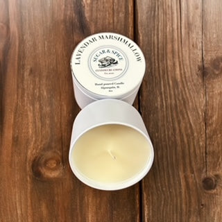 4oz Candle White Tin
