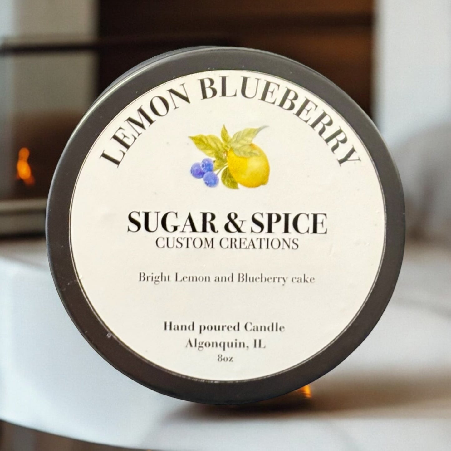 8 oz Black Candle Tin