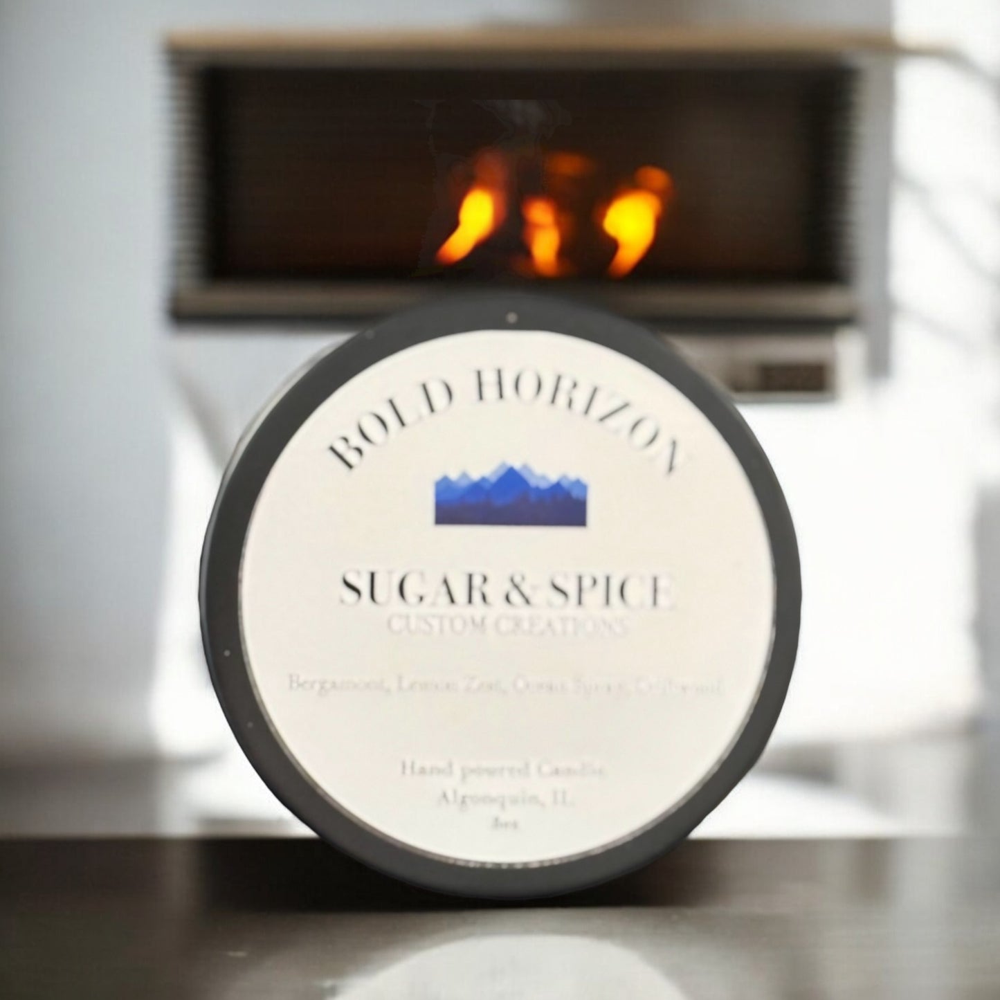 8 oz Black Candle Tin