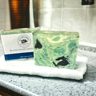 Black Ginger and Bamboo Artisan Vegan Soap