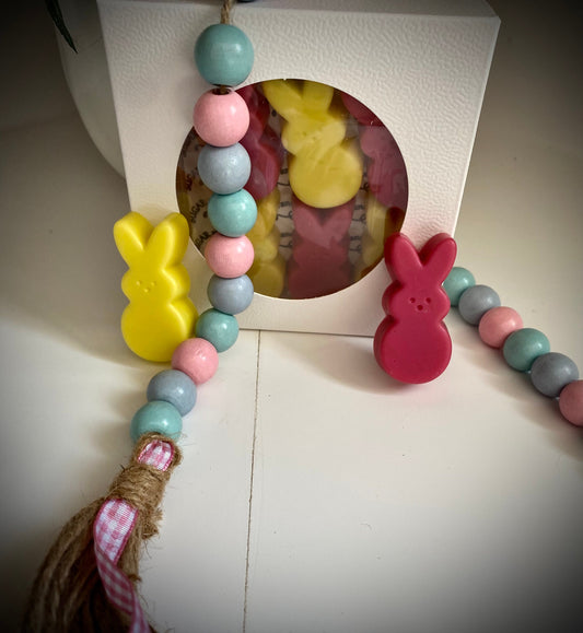 Marshmallow Bunny Wax Melts / Pink and Yellow Bunny Wax Melts