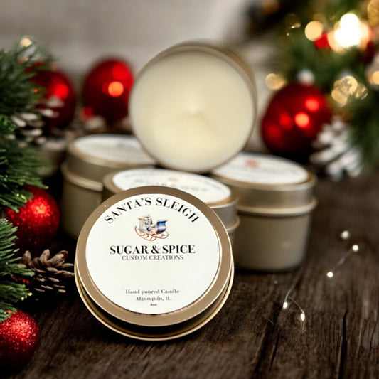 Holiday Gold Candle Tins - 4 oz