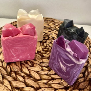 Handmade Artisan Crystal Soap / Black Tourmaline / Amethyst / Rose Quartz / Clear Quartz