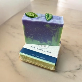 Purple Sage & Mint Vegan Soap