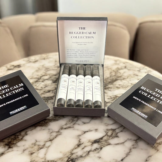 Rugged Calm Men’s Fragrance Gift Set – 5-Piece Cologne Sampler for Him